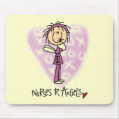 Nurses R Angels T - Shirt und Geschenke Mousepad (Vorne)