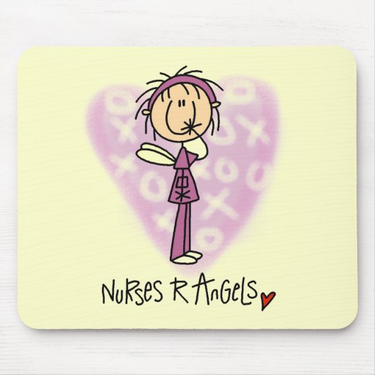 Nurses R Angels T - Shirt und Geschenke Mousepad (Vorne)
