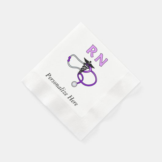 Nurses RN Stethoscope Serviette (Ecke)