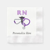 Nurses RN Stethoscope Serviette (Vorderseite)