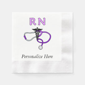 Nurses RN Stethoscope Serviette