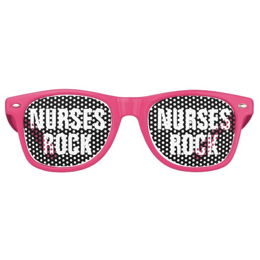 NURSES ROCK lustige Party-Schattierungen Pflegewoc Sonnenbrille (Vorderseite)