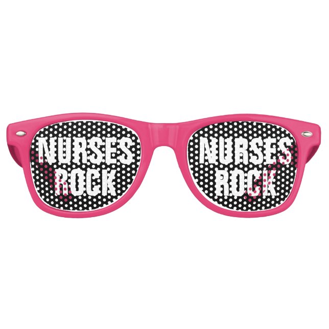 NURSES ROCK lustige Party-Schattierungen Pflegewoc Sonnenbrille (Vorderseite)