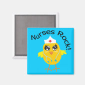 Nurses Rock Magnet (Vorderseite/Rückseite)