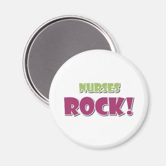 Nurses Rock! Magnet (Vorderseite/Rückseite)