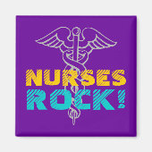 Nurses Rock! Magnet mit Kadukus-Symbol (Vorne)