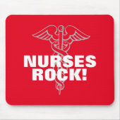 NURSES ROCK mousepad | Geschenkidee für Pflegewoch (Vorne)