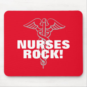 NURSES ROCK mousepad   Geschenkidee für Pflegewoch