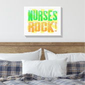 Nurses Rock, Orange und Green Fun Leinwanddruck (Insitu (Schlafzimmer))