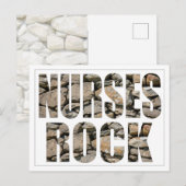 NURSES ROCK POSTCARD POSTKARTE (Vorne/Hinten)