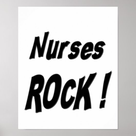 Nurses Rock! Poster Print (Vorne)
