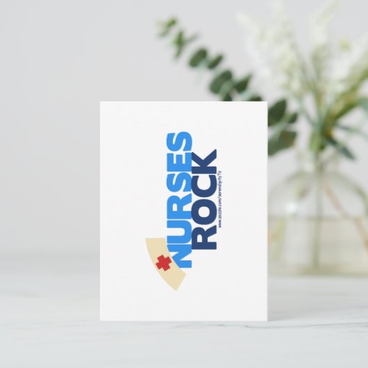 Nurses Rock Postkarte (Stehend Vorderseite)