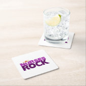Nurses Rock Rechteckiger Pappuntersetzer (Vor Ort)