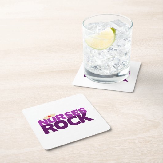 Nurses Rock Rechteckiger Pappuntersetzer (Vor Ort)
