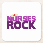 Nurses Rock Rechteckiger Pappuntersetzer (Vorderseite)