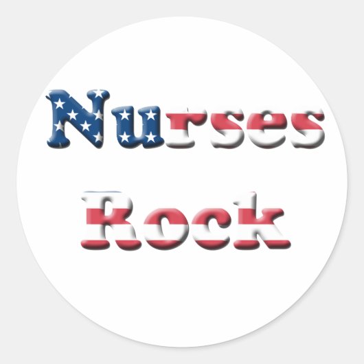 NURSES ROCK RUNDER AUFKLEBER (Vorderseite)