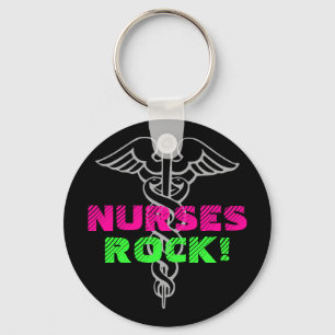 Nurses Rock Schlüsselanhänger   Neonfarben