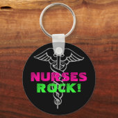 Nurses Rock Schlüsselanhänger | Neonfarben (Vorderseite)