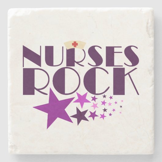 Nurses Rock Steinuntersetzer (Vorderseite)