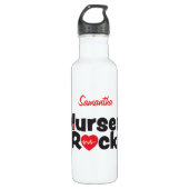 Nurses Rock Water Flasche Edelstahlflasche (Vorderseite)
