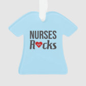 Nurses rocks hellblaue Krankenschwester Peeling Ornament (Vorderseite)
