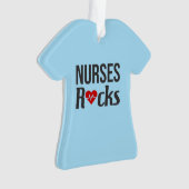 Nurses rocks hellblaue Krankenschwester Peeling Ornament (Vorderseite)