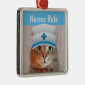 Nurses Rule Christmas Ornament Aus Metall (Rechts)