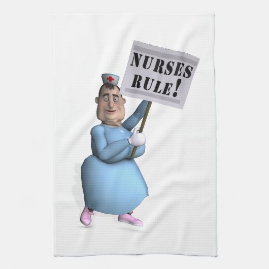 Nurses Rule! Geschirrtuch (Vertikal)