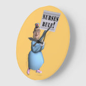 Nurses Rule! Große Wanduhr (Winkel)