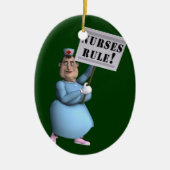 Nurses Rule! Keramikornament (Vorne)