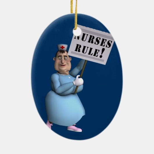 Nurses Rule! Keramikornament (Hinten)