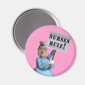 Nurses Rule! Magnet (Vorderseite/Rückseite)