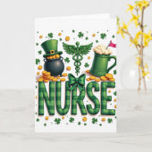 Nurses St Patricks Day Card Karte (Gelbe Blume)
