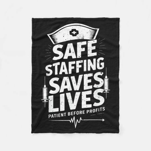 Nurses Strike Save Nursing Suprt Safe Staffing Sav Fleecedecke (Vorderseite)