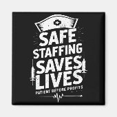 Nurses Strike Save Nursing Suprt Safe Staffing Sav Magnet (Vorne)
