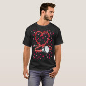 Nurses Valentines Day Hearts Stethoscope and Heart T-Shirt (Vorne ganz)