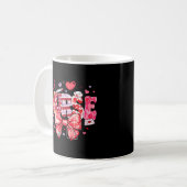 Nurses Valentinstag Heart Bow Stethoscope Girls Kaffeetasse (Vorderseite Links)