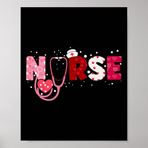 Nurses Valentinstag Hearts Stethoscope Gif For G Poster