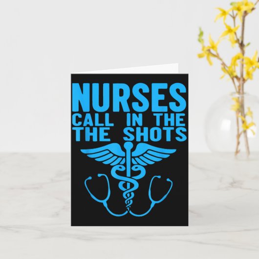 Nurses We Call The Shots Nurse Funny Nursing Cna R Karte (Gelbe Blume)