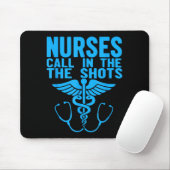 Nurses We Call The Shots Nurse Funny Nursing Cna R Mousepad (Mit Mouse)