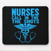 Nurses We Call The Shots Nurse Funny Nursing Cna R Mousepad (Vorne)