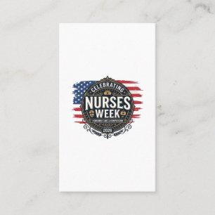 Nurses Week 2026 Patrioten Vintage-Design feiern Visitenkarte