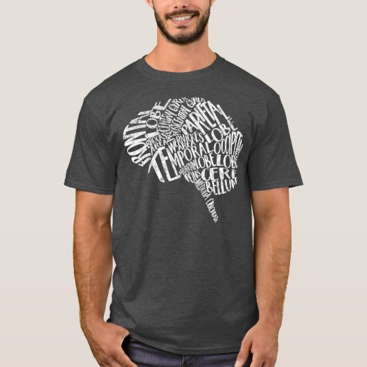 Nurses Week Brain Typografy RN Neuronurse T-Shirt (Vorderseite)