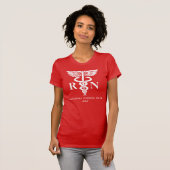 Nurses Week/Day, white caduceus RN T-Shirt (Vorne ganz)