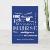 Nurses Week- Nurse Attributes Blue Karte (Vorderseite)