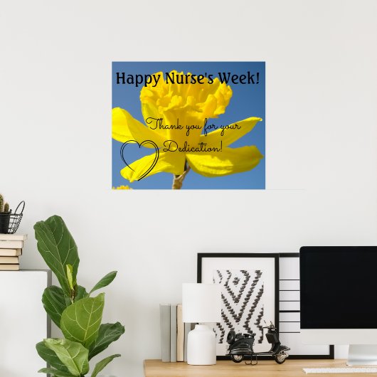 Nurse's Week Oster Danke, dass Sie Dedication RN Poster (Heimbüro)