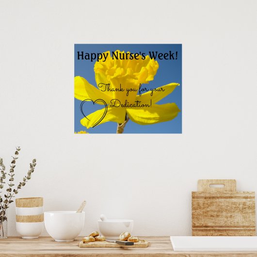 Nurse's Week Oster Danke, dass Sie Dedication RN Poster (Küche)