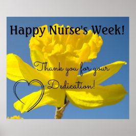 Nurse's Week Oster Danke, dass Sie Dedication RN Poster