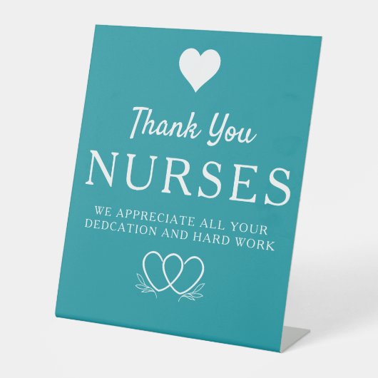 Nurses Week Wertungsbanner Vielen Dank Krankenschw Sockelschild (Vorderseite)