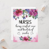 Nurses Wertschätzung Zitat Abschluss Geschenk Viel Karte (Vorderseite/Rückseite Beispiel)